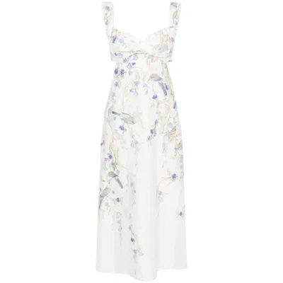 Shop Zimmermann Dresses In White/blue
