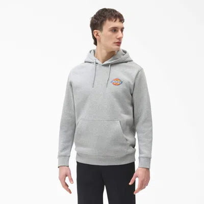 Shop Dickies Fleece Embroidered Chest Logo Hoodie In Grey