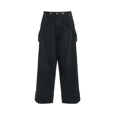 Off-white Men's 90's Logo Braces Hip Hop Jeans