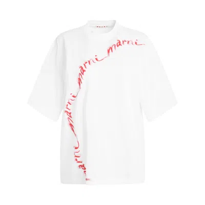 Shop Marni Curved Logo T-shirt