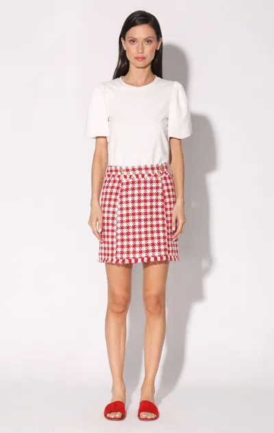 Shop Walter Baker Laurette Skirt, Picnic Tweed Red