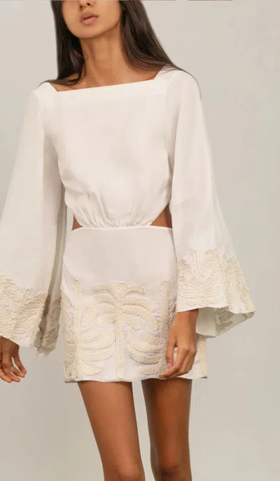 Shop Johanna Ortiz Shared Present Dress In Ecru