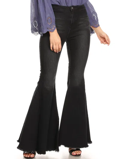 Shop Anna-kaci Bell Bottom High Waist Denim Jeans In Gradient Light Denim