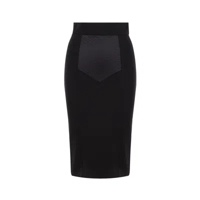 Shop Dolce & Gabbana Pencil Skirt In Black