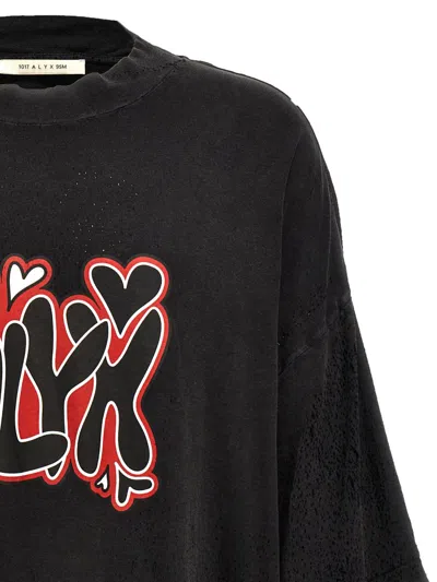 Shop Alyx 1017  9sm 'needle' T-shirt In Black