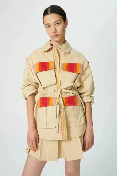 Shop Chufy Cypress Embroidered Jacket In Palm Dye Olive