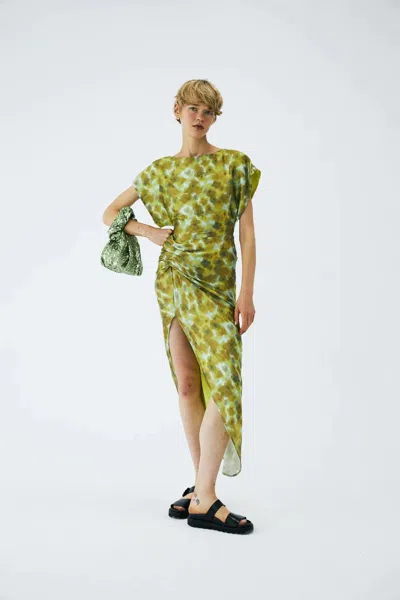 Shop In The Mood For Love Bercot Picnic Dress In Green Salad