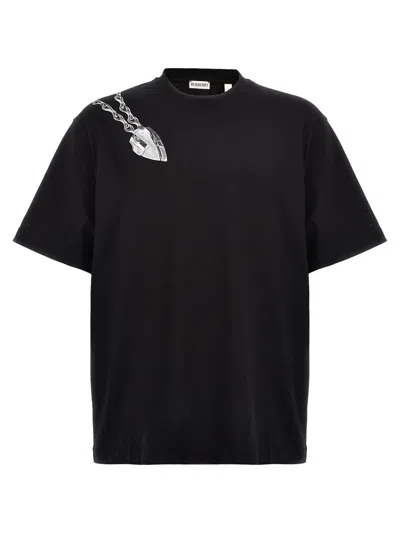 Shop Burberry 'shield' T-shirt In Black