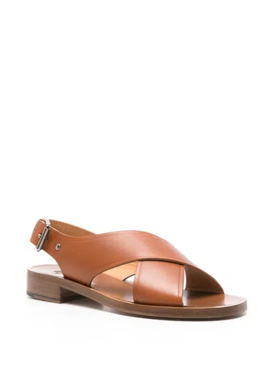 Shop Church's Flat Leather Sandal In Nude & Neutrals