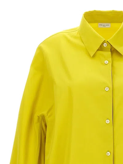 Shop Dries Van Noten 'casio' Shirt In Yellow