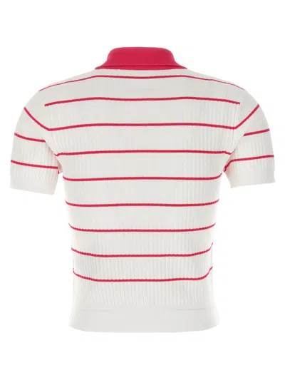 Dsquared2 Two-tone Striped Polo In Multicolor