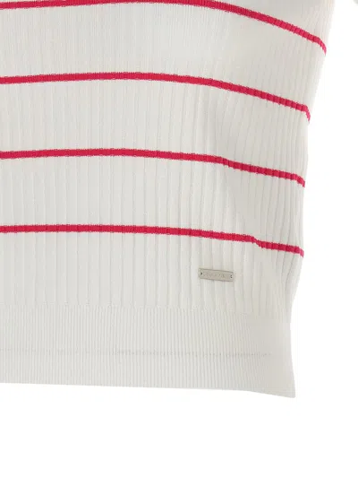Dsquared2 Two-tone Striped Polo In Multicolor