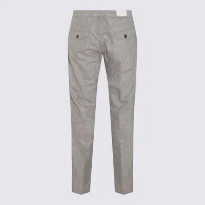 Shop Eleventy Grey Wool Blend Trousers