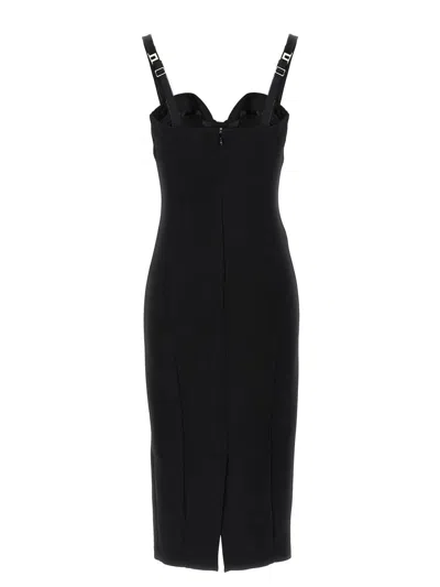 Shop Elisabetta Franchi Bow Dress In Black