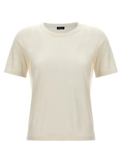 Kiton Knitted Cashmere-silk T-shirt In White