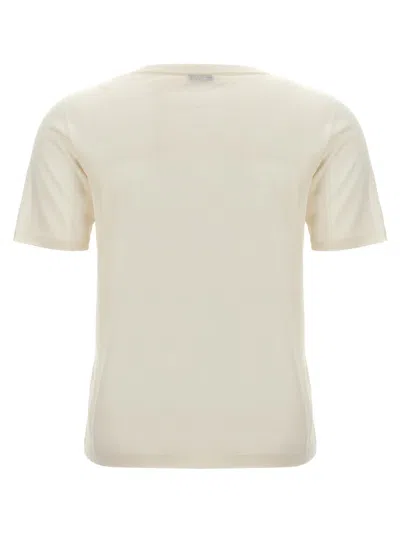 Kiton Knitted Cashmere-silk T-shirt In White