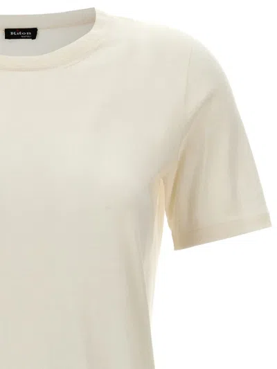 Shop Kiton Silk Cashmere T-shirt In White