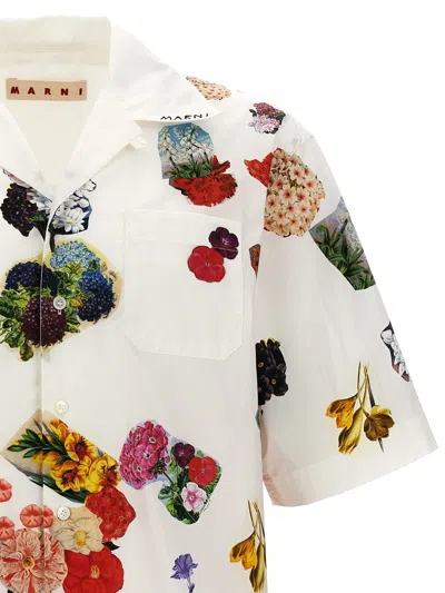 Shop Marni 'flowers Collage' Shirt In Multicolor