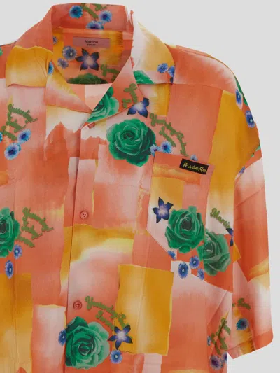 Shop Martine Rose Shirts In Floralcoral
