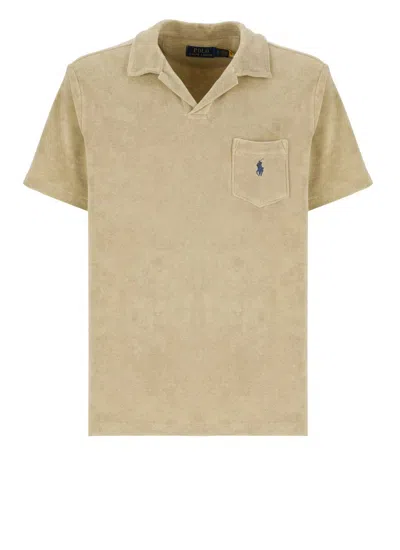 Shop Ralph Lauren T-shirts And Polos Beige