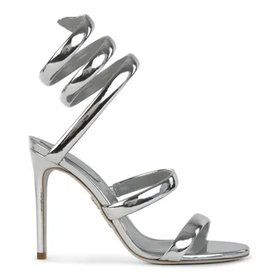 Shop René Caovilla Sandals In Silver Calf