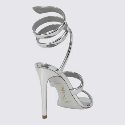 Shop René Caovilla Sandals In Silver Calf