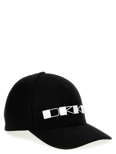 Shop Rick Owens Drkshdw Logo Embroidery Baseball Cap In White/black