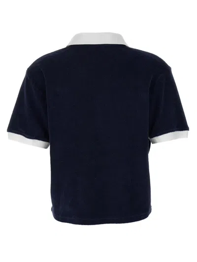 Shop Sporty And Rich Sporty & Rich 'prince Sporty Terry' Polo Shirt In Blue