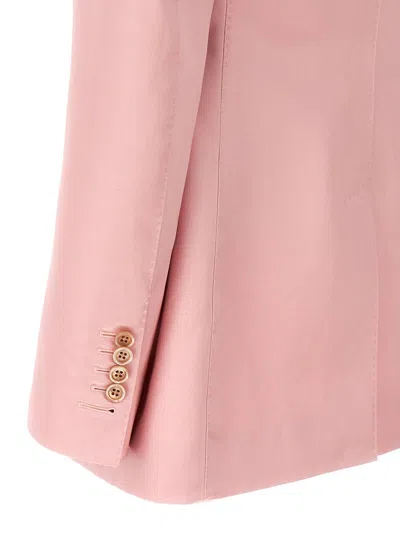 Tom Ford Double-breasted Design Tailored Jacket In Pink