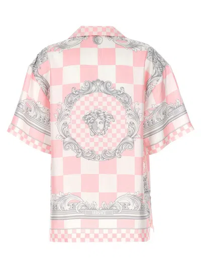 Shop Versace 'medusa Contrasto' Shirt In Pink