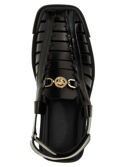 Shop Versace Medusa '95' Sandals In Black