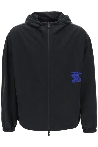 Burberry Ekd Patch Windbreaker Jacket In Black