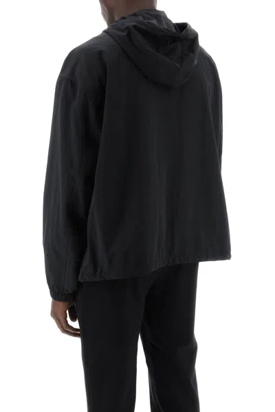 Burberry Ekd Patch Windbreaker Jacket In Black
