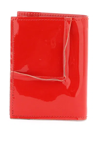 Shop Comme Des Garçons Comme Des Garcons Wallet Bifold Patent Leather Wallet In In Red