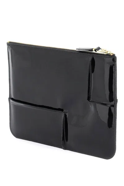 Shop Comme Des Garçons Comme Des Garcons Wallet Glossy Patent Leather In Black