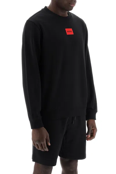 Shop Hugo Boss Hugo Diragol Light Sweatshirt In Black