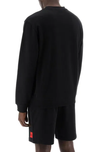 Shop Hugo Boss Hugo Diragol Light Sweatshirt In Black