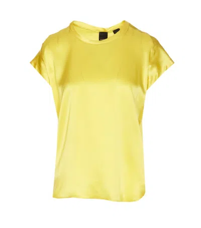 Shop Pinko T-shirts And Polos In Yellow