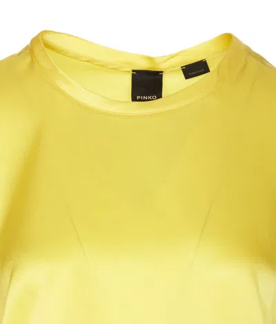 Shop Pinko T-shirts And Polos In Yellow