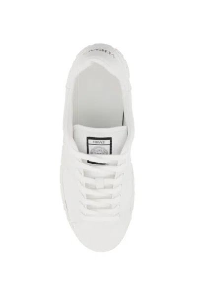 Versace White Leather Sneakers