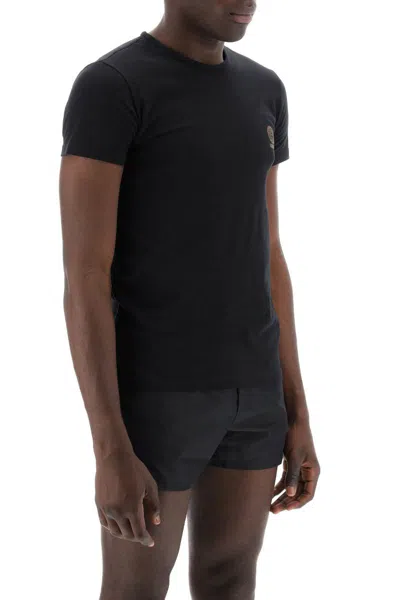 Shop Versace Medusa Underwear T-shirt Bi-pack In Black