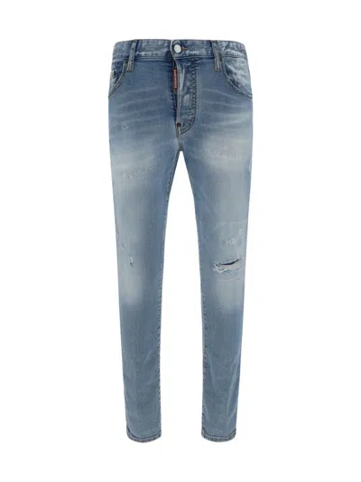Shop Dsquared2 Super Twinky Distressed Jeans In Blue