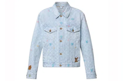Pre-owned Louis Vuitton By Tyler, The Creator Monogram Denim Jacket Washed Indigo