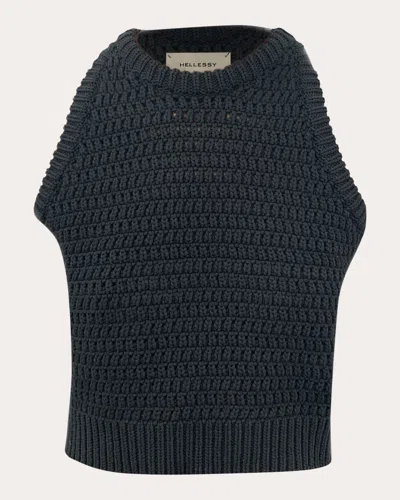 Shop Hellessy Women's Dulce Crochet Halter Top In Black