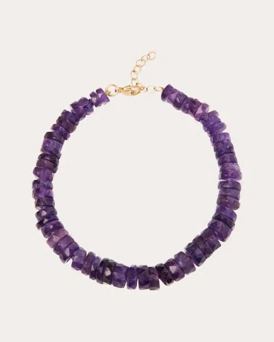 Shop Jia Jia Women's Amethyst Faceted Beaded Bracelet In Purple