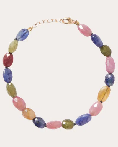 Shop Jia Jia Women's Large Rainbow Sapphire Candy Beaded Bracelet