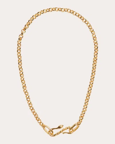 Pamela Love Halskette Snake Hook Aus Goldenem Messing In Gold