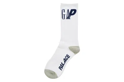 Pre-owned Palace X Gap Crew Socks White