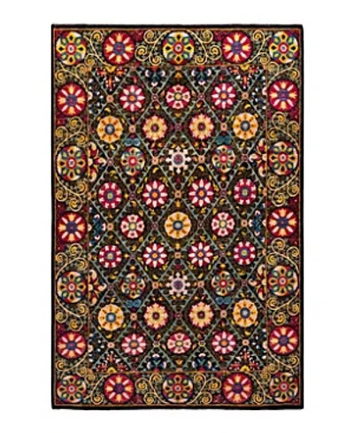 Shop Bloomingdale's Suzani M1830 Area Rug, 6'2 X 9'6 In Black