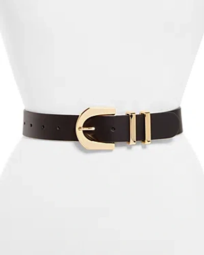 Shop Anine Bing Women's Soraya Leather Belt In Black